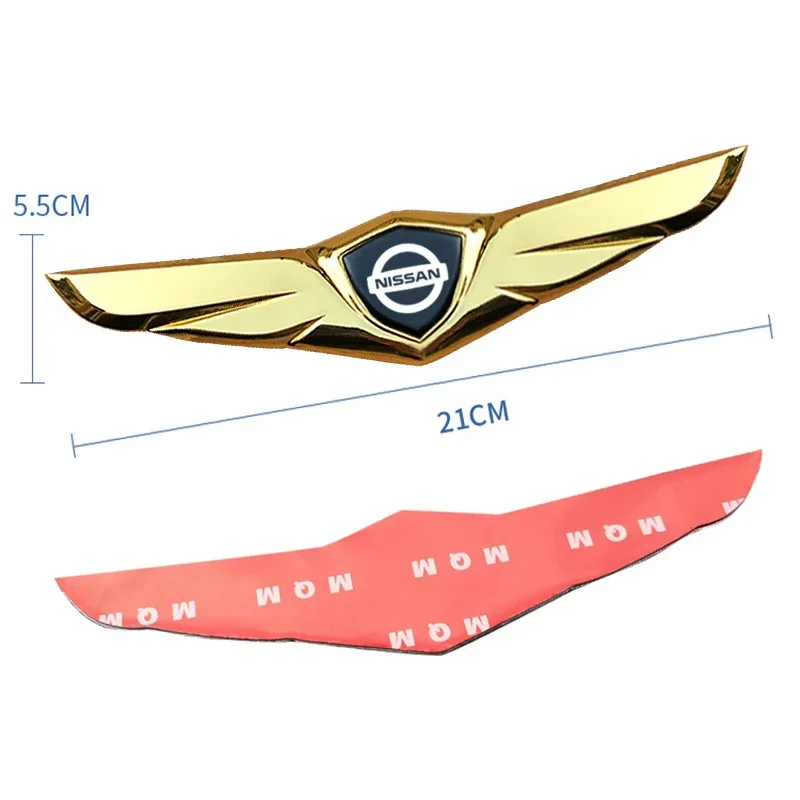 Car Front Hood Cover Badge Sticker Emblem Decal for Nissan Juke Patrol Qashqai J11 J10 Micra X Trail T32 Tiida Navara Note Teana