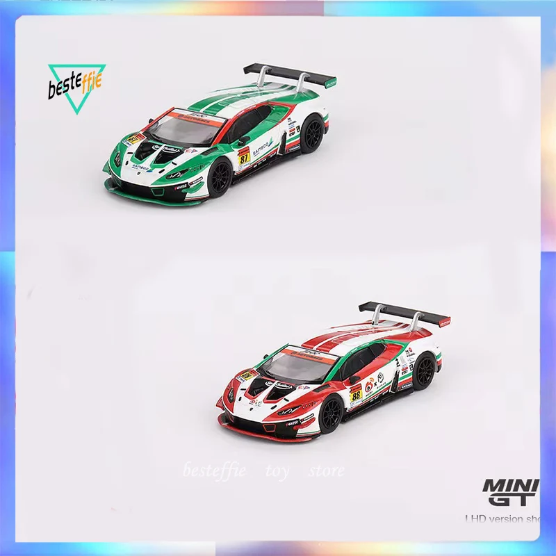 Mini Gt Car Model 1/64 Lamborghini GT3 EVO cars model limited edition alloy simulation ornament model boy collection toys gift