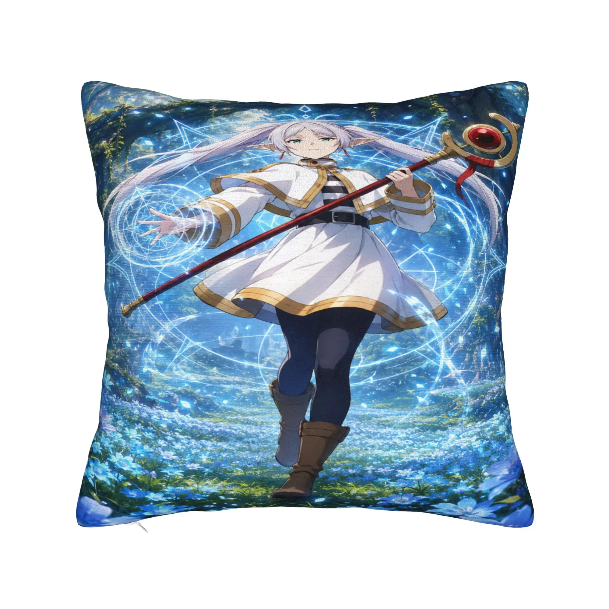 Pillow Case Frieren Beyond Journeys Comfy  Pillow Cover For Sofa Couch Bed Living Room Cute Funny Pillowcases