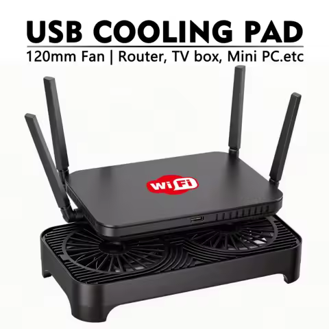 JUMPEAK Silent 5V USB Fan Cooler Cooling Pad Support Base For Mini PC Wifi Router Modem TV BOX STB Portable Mobile Hard Disk