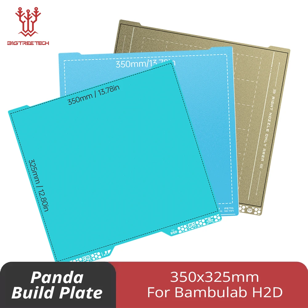 

BIGTREETECH Panda Build Plate CryoGrip Pro 350x325 мм двухсторонняя платформа с подогревом, детали 3D-принтера для 3D-принтера Bambulab H2D
