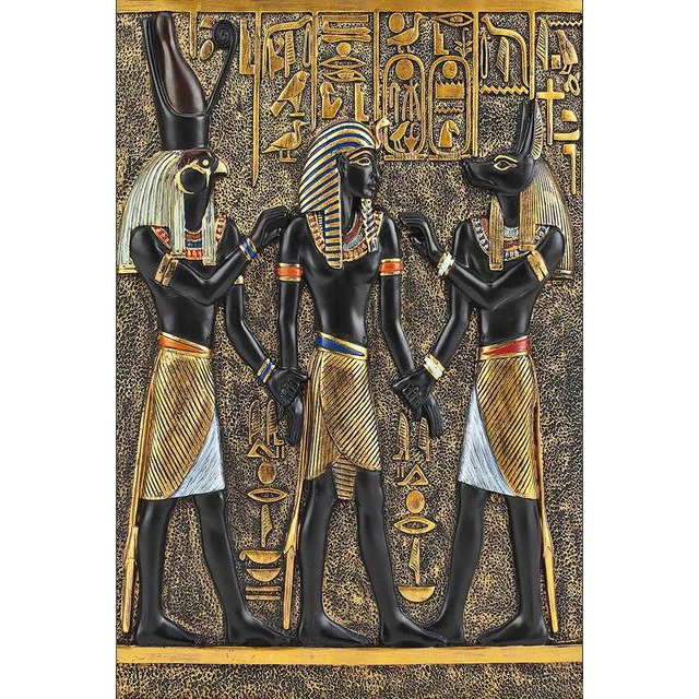 Black Golden Ancient Egyptian Poster Art Prints Pharaoh God Canvas Painting Decorative Pictures for Living Room Mural Decor