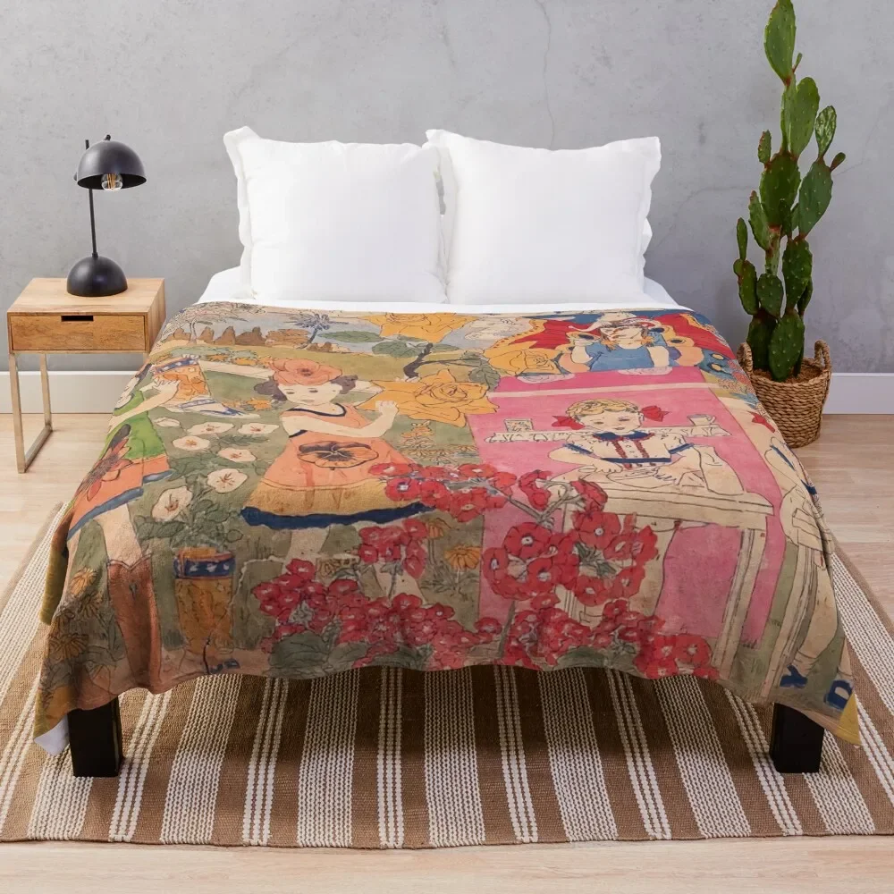 

Henry Darger art Throw Blanket Extra Large Throw Designers Stuffeds Decorative Sofas Blankets