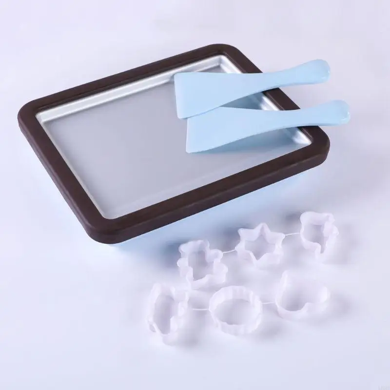 L8RE Сковорода для мороженого Прямоугольная сковорода с антигрибком и 2 лопатками