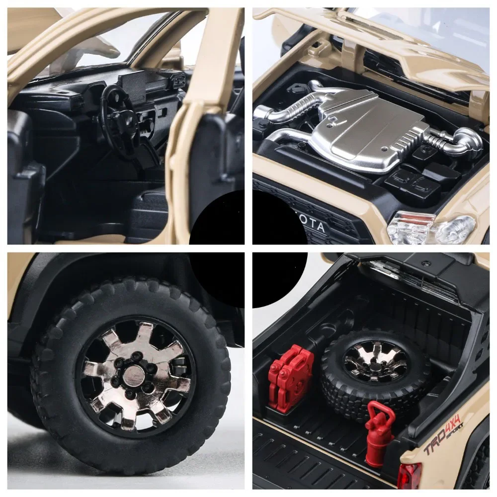 1:32スケール タコマ アルファード 車模型 おもちゃ メタルボディ ゴムタイヤ 車両 サウンド ライト プルバック ホイールステアリング モデル 男の子向けギフト