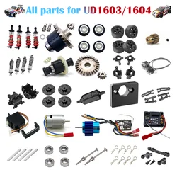 UDIRC UD1601 1602 1603 1604 SG1603 1604 RC Car Accessories Body Assembly ESC Brushless Motor Servo For 1603 Metal Upgrade Parts