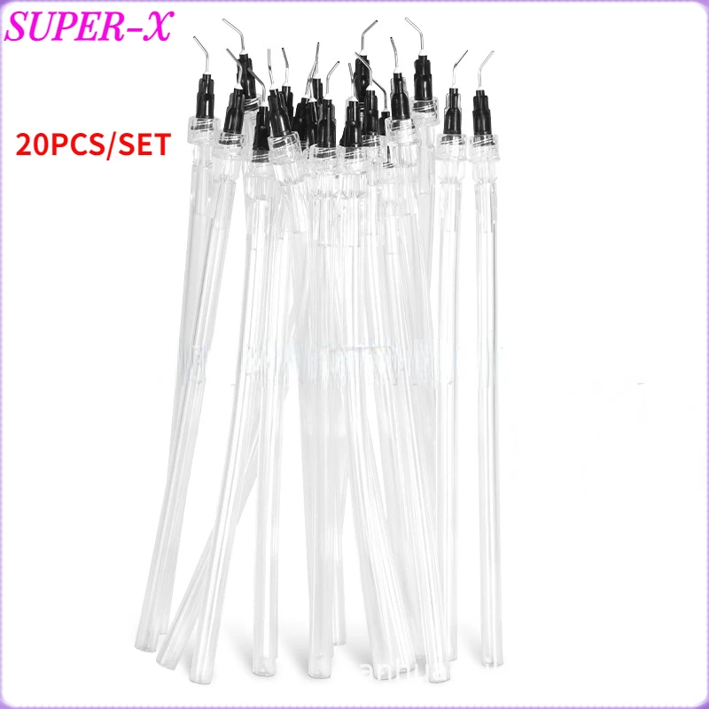 

20Pcs/set Dental Disposable Medical Saliva Ejector Aspirator Suction Pre Bent with Syring Needle with Syring Needle Tip