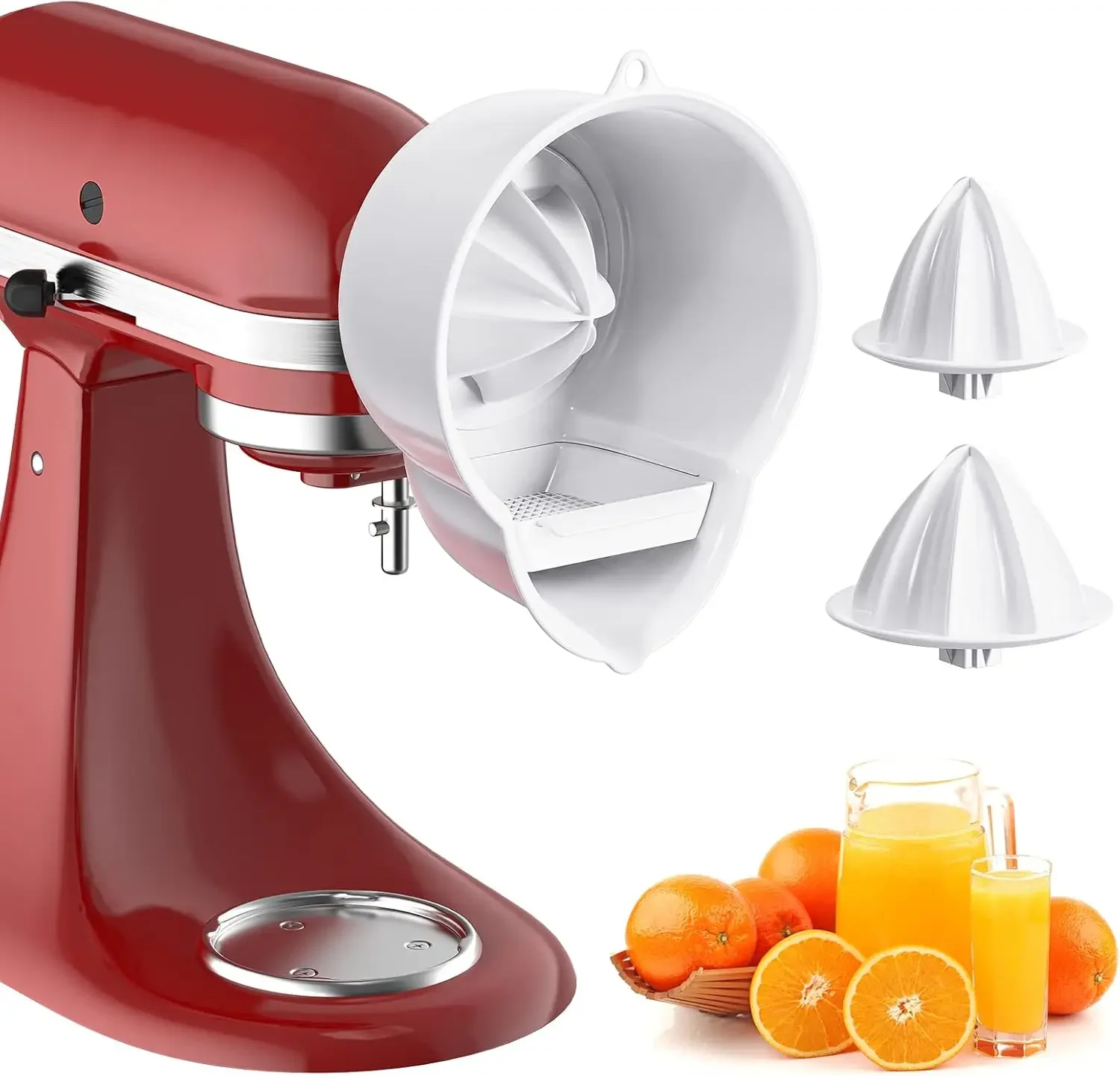

Cofun Juicer Attachment For KitchenAid Mixer, Citrus Squeezer With 2-Size Reamer & Splash Guard, BPA-Free Accessory Compatible W