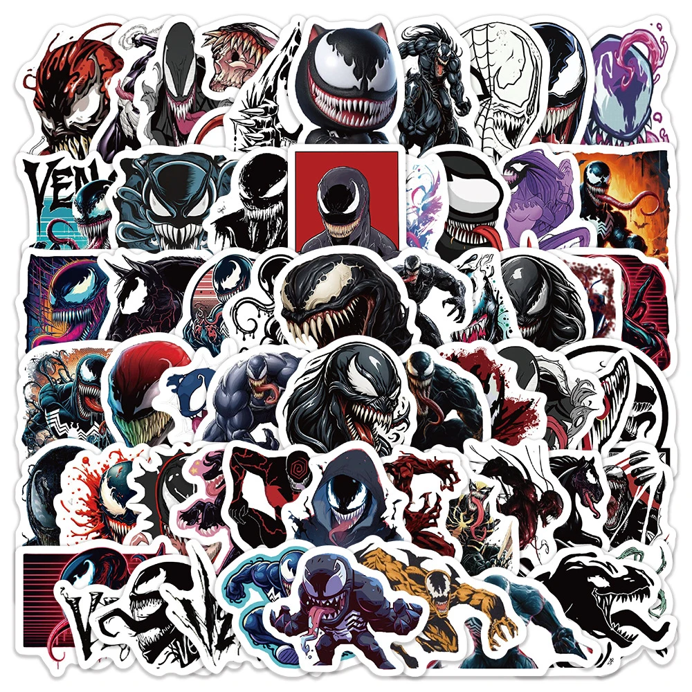 

10/30/60pcs Cool Super Hero Venom Cartoon Stickers Anime Graffiti Decals for Kids Toy Water Bottle Suitcase Phone Sticker Decor