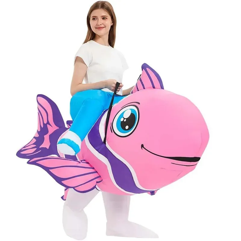 

Wiwiwi 123, надувной костюм для женщин, надувной костюм для езды на рыбу, надувной для взрослых, костюмы на Хэллоуин