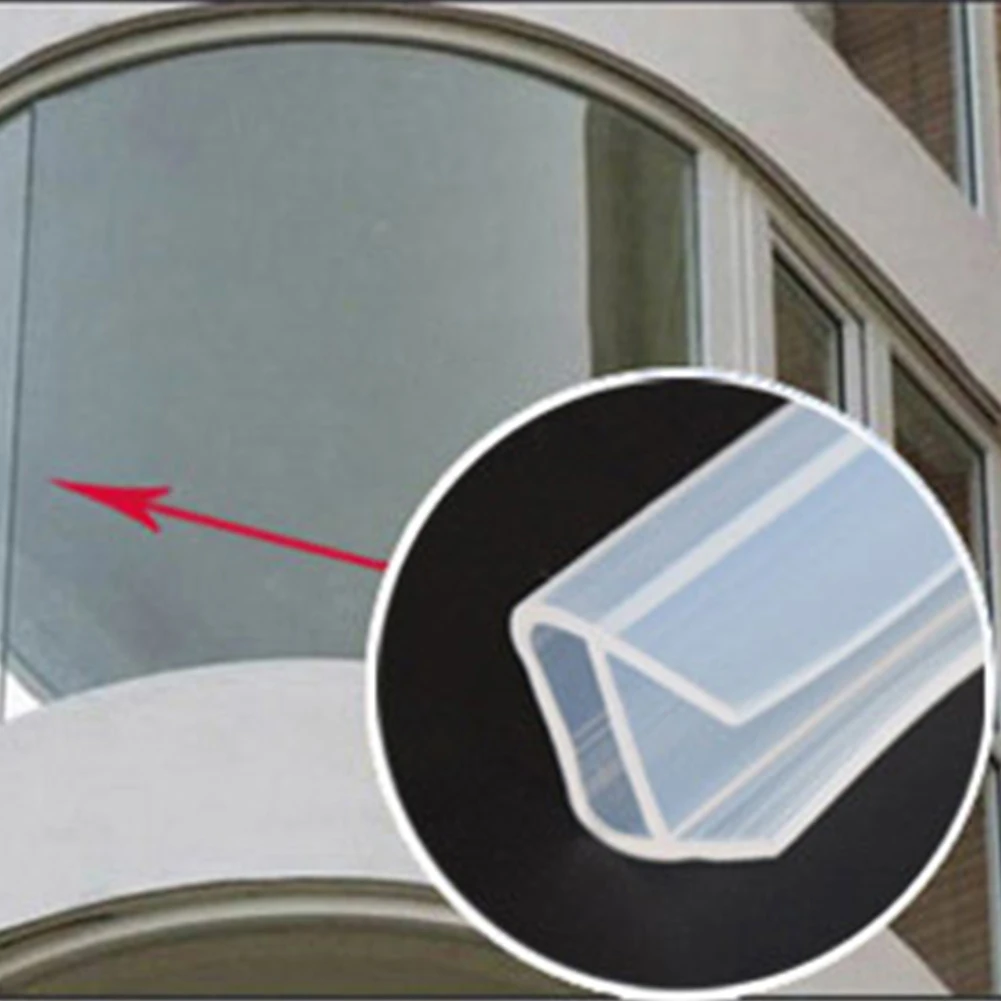 2M 6/8/10/12mm Seal Strip Screen Door Bathroom Shower Water Silicone F/U Shape Door Draft Blocker Acoustic Insulation Door Strip