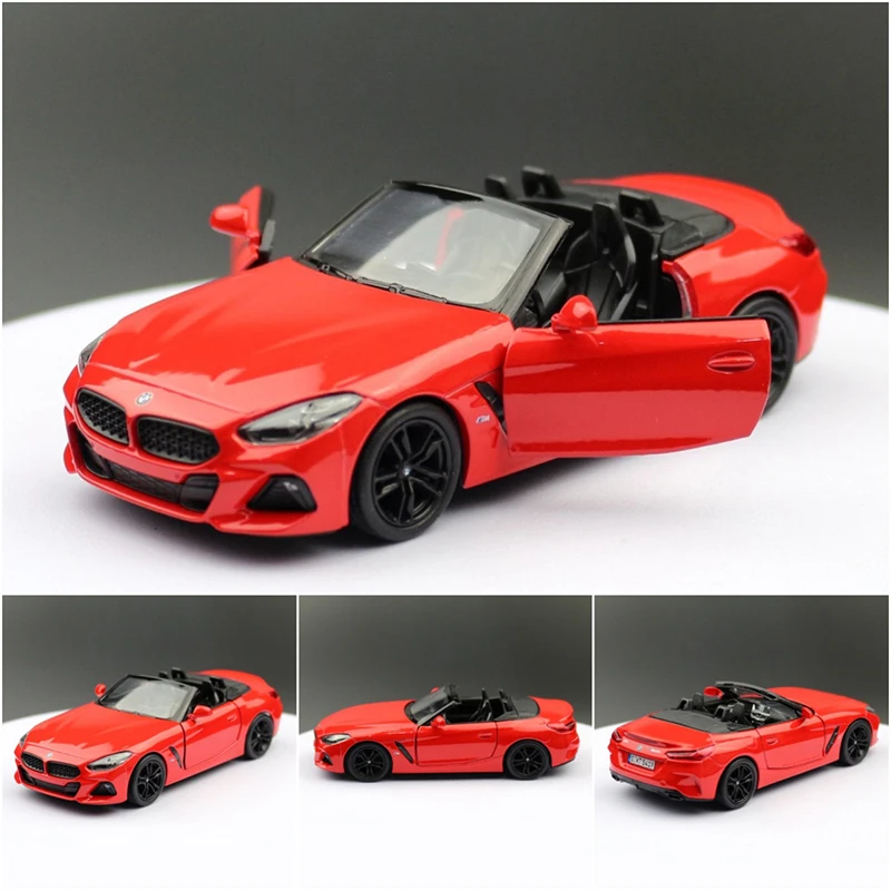 KiNSMART 1:36 coche de juguete de 5 pulgadas, modelo de aleación, coche de carreras, adornos de colección en caja a granel