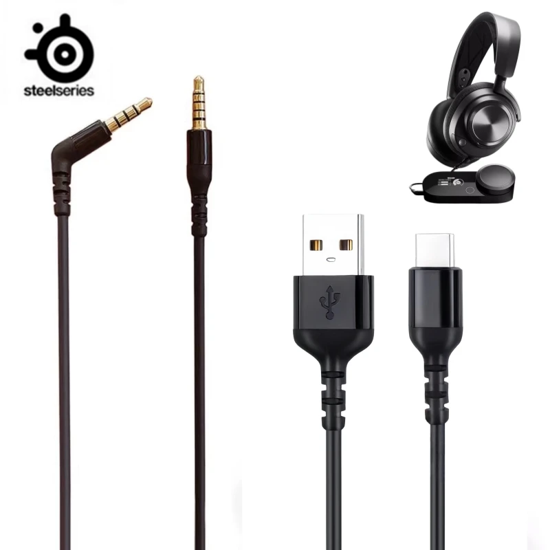 Auriculares Originales SteelSeries Arctis Nova 1 3 5 7 Pro para Juegos, Cable de Audio + GameDAC, Cable de Conversión USB a Tipo-C