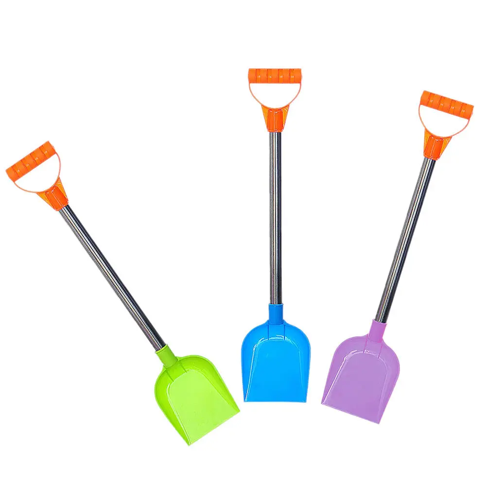 3 قطع من مجرفة الثلج للأطفال من البلاستيك الفاخر المصنوع من الفولاذ المقاوم للصدأ، مجرفة ثلج رملية متينة للاستخدام في الهواء الطلق للعبة الشتاء في الفناء الخلفي للشاطئ