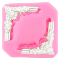 Baroque Corner Bracket Silicone Mold Relief Cake Border Chocolate Gumpaste Mould Clay Resin Molds Fondant Cake Decorating Tools