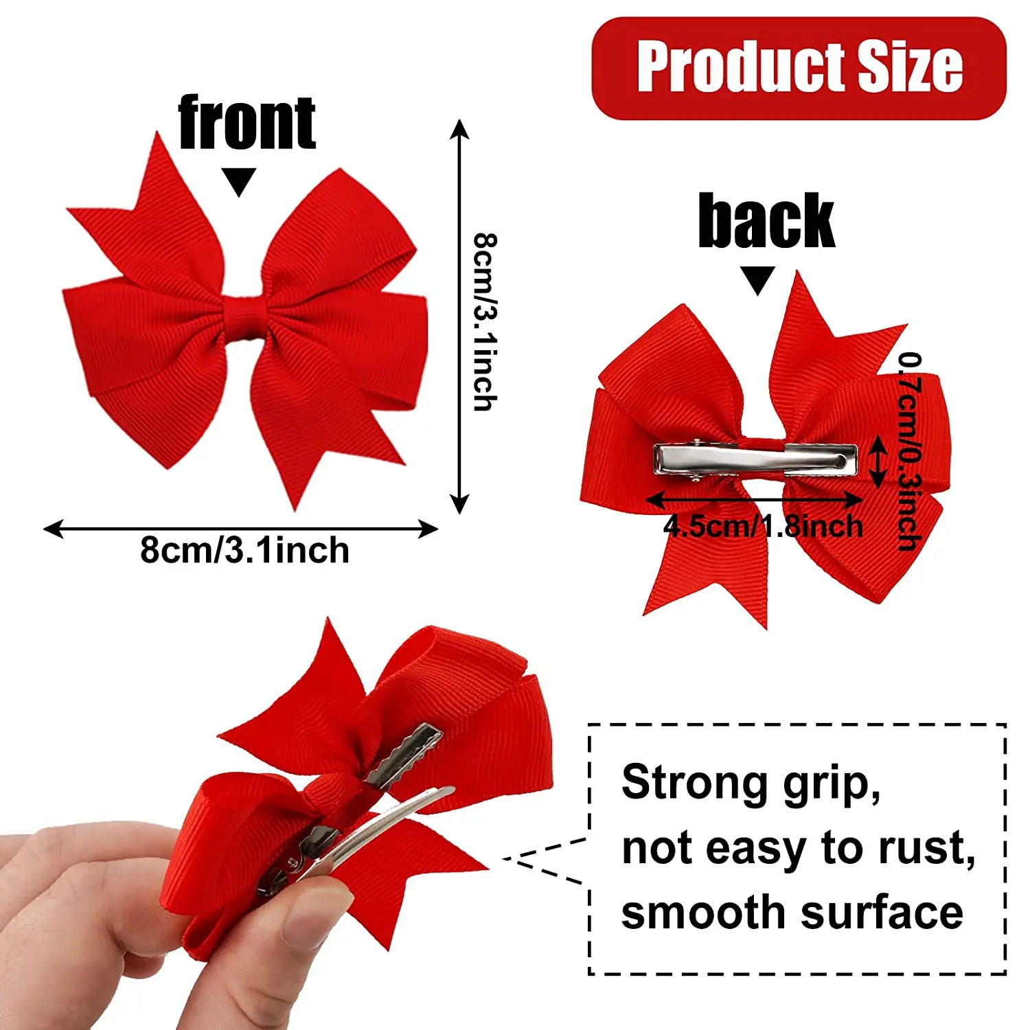 10pcs Grosgrain Ribbon Hair Bows Clips for Girls Toddler Hair Accessories with Alligator Clip Bow Toddler Bowknot Hairpins