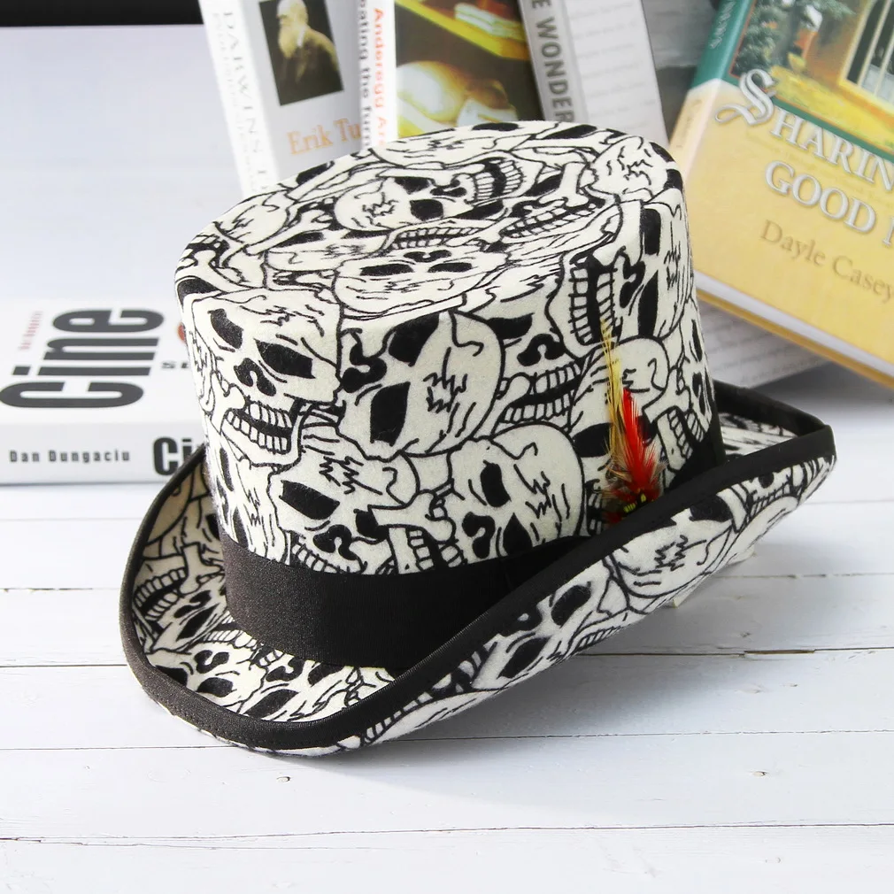 Sombrero de Fedora de lana 100% para hombre, sombrero de Bowler de Caballero de la serie superior, sombrero mágico presidencial, accesorios de