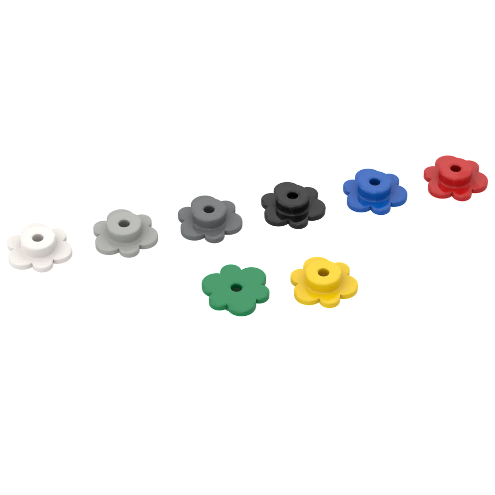 10Pcs MOC Parts 56750 3742 Flower Heads Compatible Bricks DIY Assmble Building Blocks Particle Kid Puzzle Brain Toy Gift