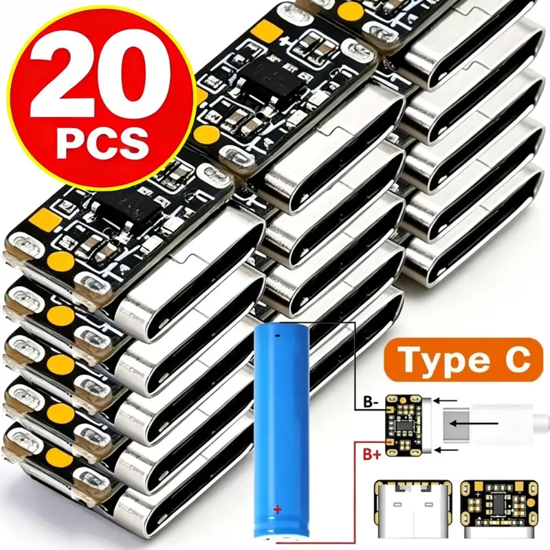 1/10/20Pcs Mini Lithium Battery Charging Board Module 3.7V 4.2V 18650 Lithium Battery Charger Protection Board Type-C Interface
