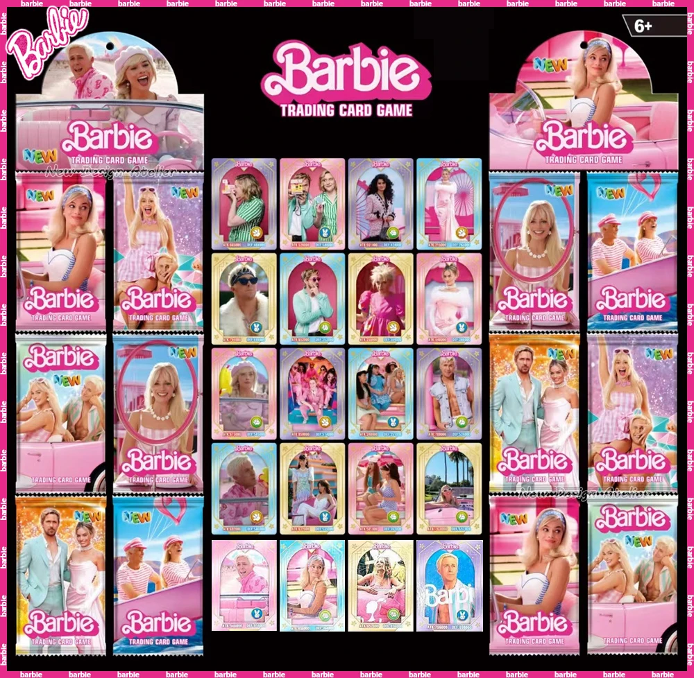 

Набор из 288 карточек, упакованная коллекционная карточка Барби, английская версия, уникальный шарм, блестящая серия, торговая карточная игра с лазерной вспышкой