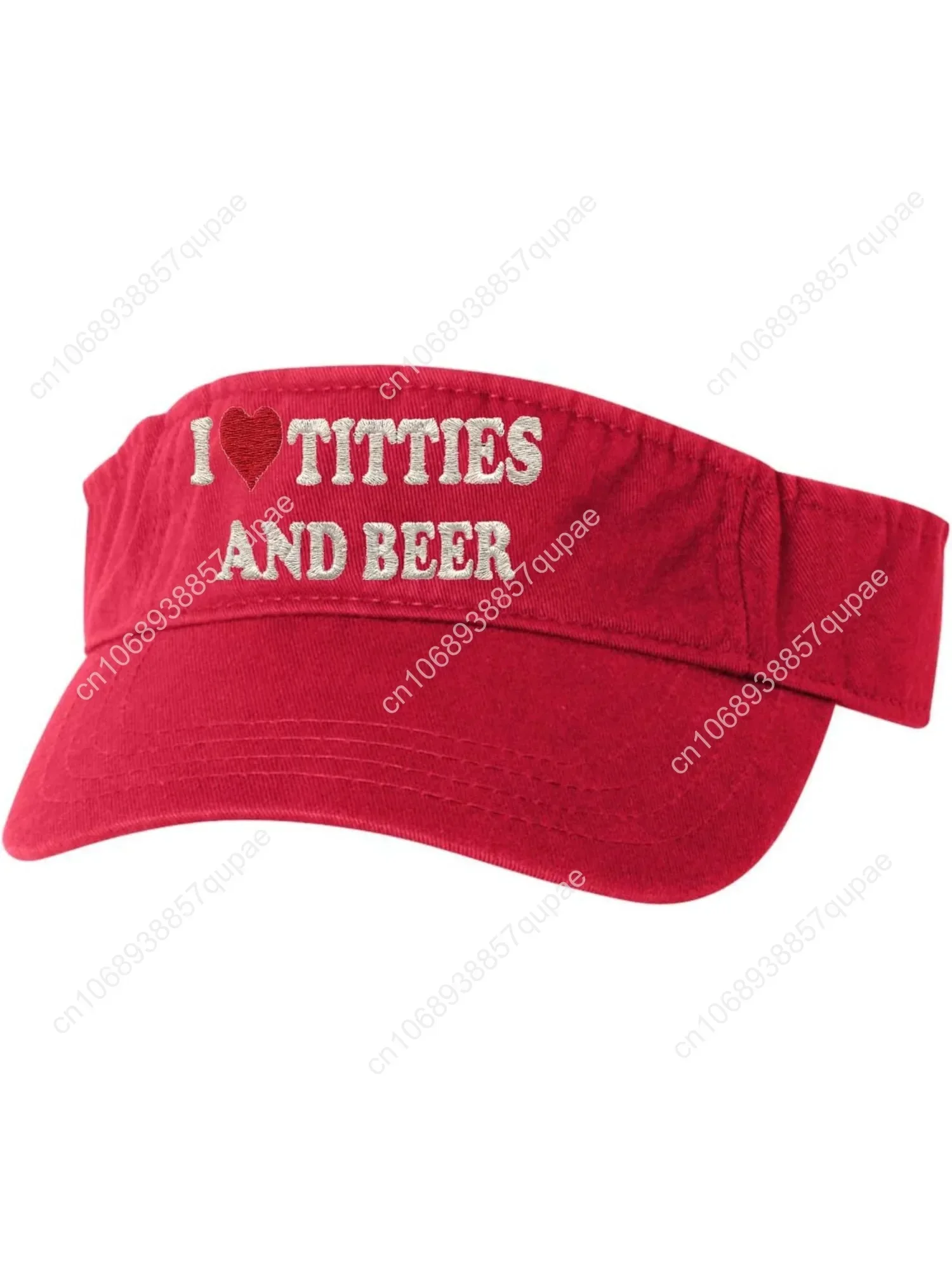 

Go All Out Adult I Love Titties & Beer Embroidered Visor Dad Hat