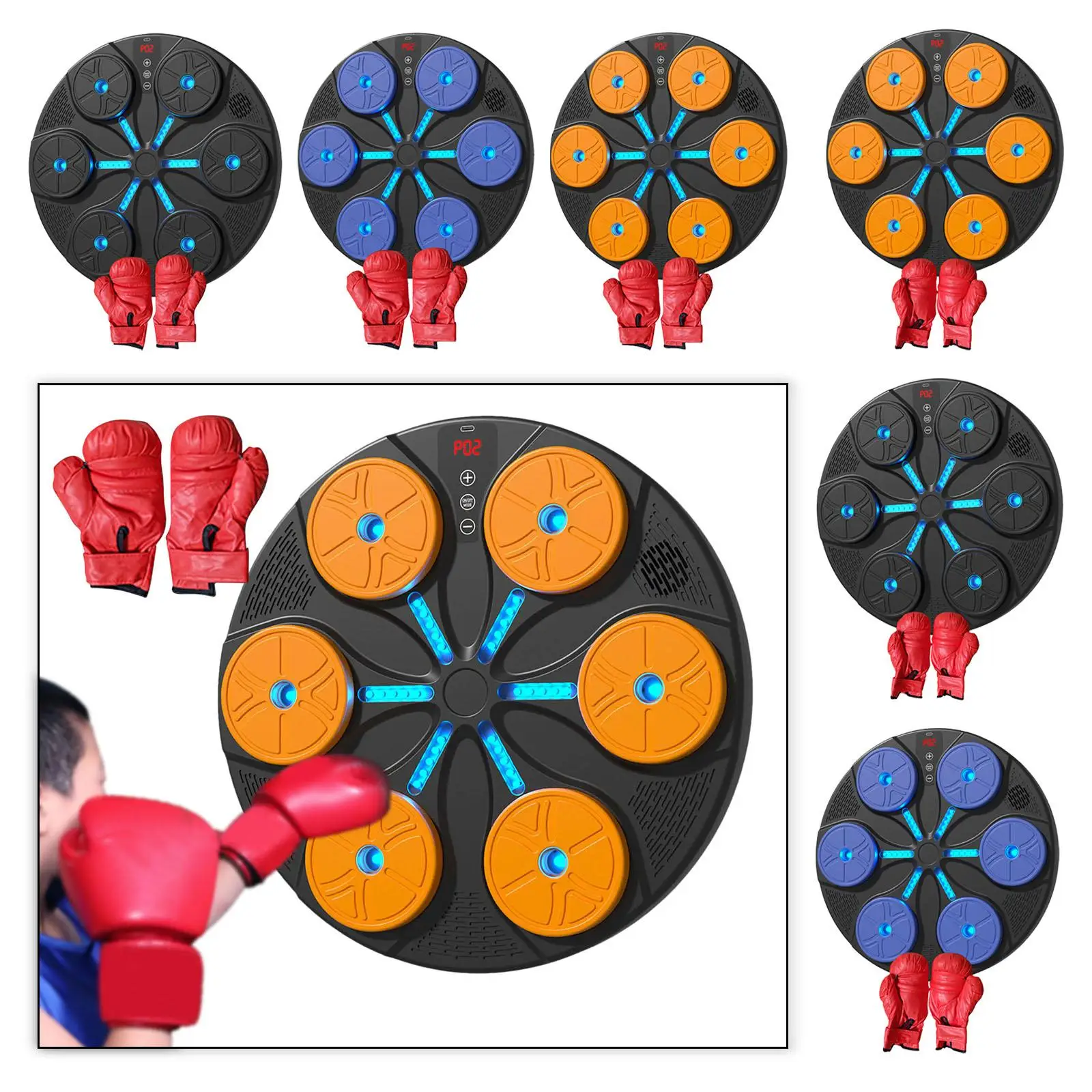 Electronic Musical Boxing Wall Target with Boxing Machine with Boxing Gloves,