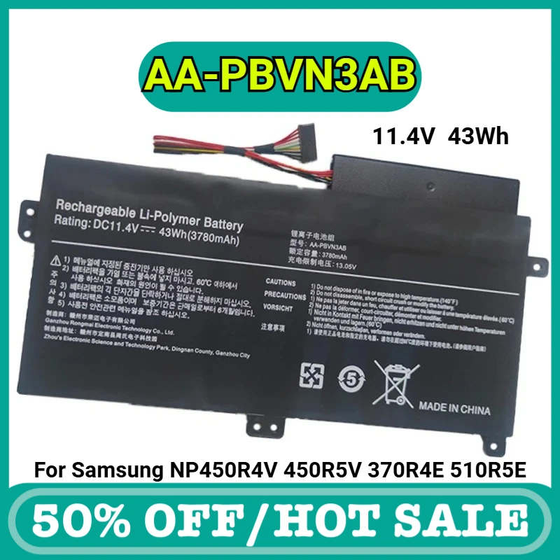 

For AA - PBVN3AB Laptop Batteries of Samsung NP370, NP370R4E, NP370R5E, NP510R5E, NP450R4V, NP450R5V, NP470R5E, 510R5E Models