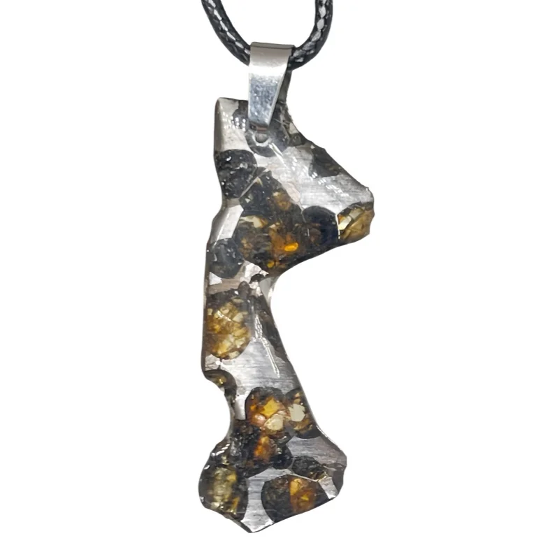 2.6g Seymchan Olive Meteorite manual Pendant Olive Meteorite Natural Olive Meteorite Necklace Pendant Specimen Collection- LB163