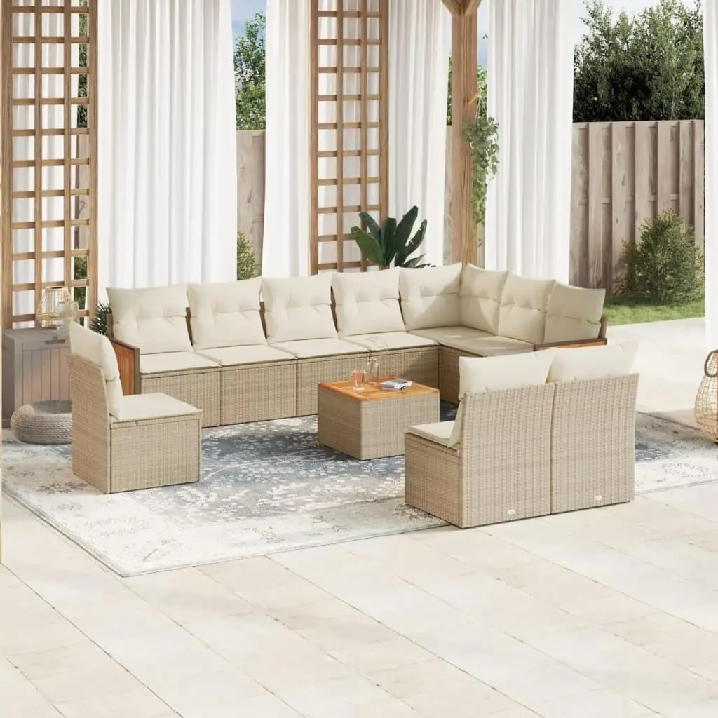 

Cozy Beige Garden Sofa Set Stylish Outdoor Furniture Comfortable Seating for Patio and Balcony