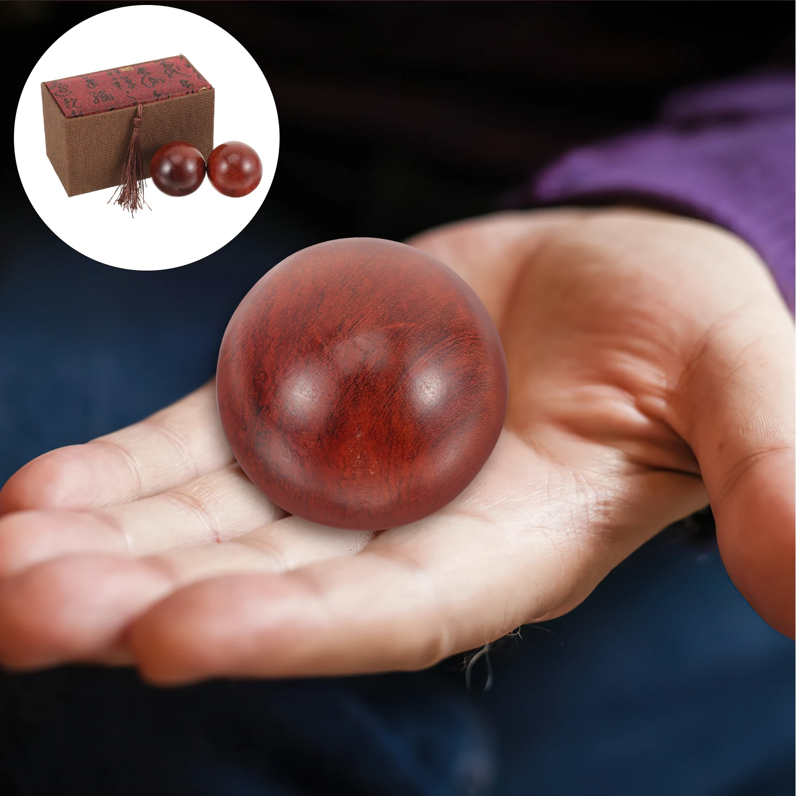 1 مجموعة خشبية تدليك السلس الخشب ممارسة الكرة لتخفيف التوتر العضلات الاسترخاء اليد التدريب أداة تدليك الكرة كرات خشبية