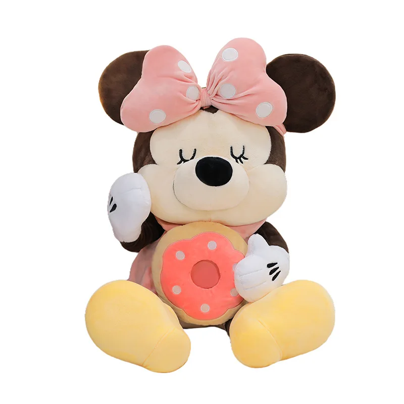 Disney nouveau Kawaii Minnie peluche Mickey peluche poupée chérie petit déjeuner série mignon enfants anniversaire cadeau de noël pour les enfants