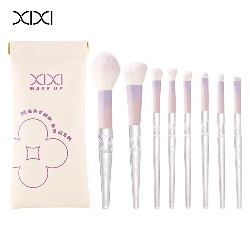 8-delige make-upborstelset Professioneel zacht synthetisch haar voor foundation blending oogschaduw contouren