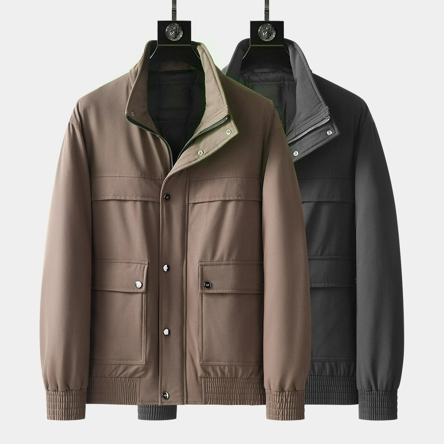 

LP men's winter new old money wind lapel jacket warm down jacket