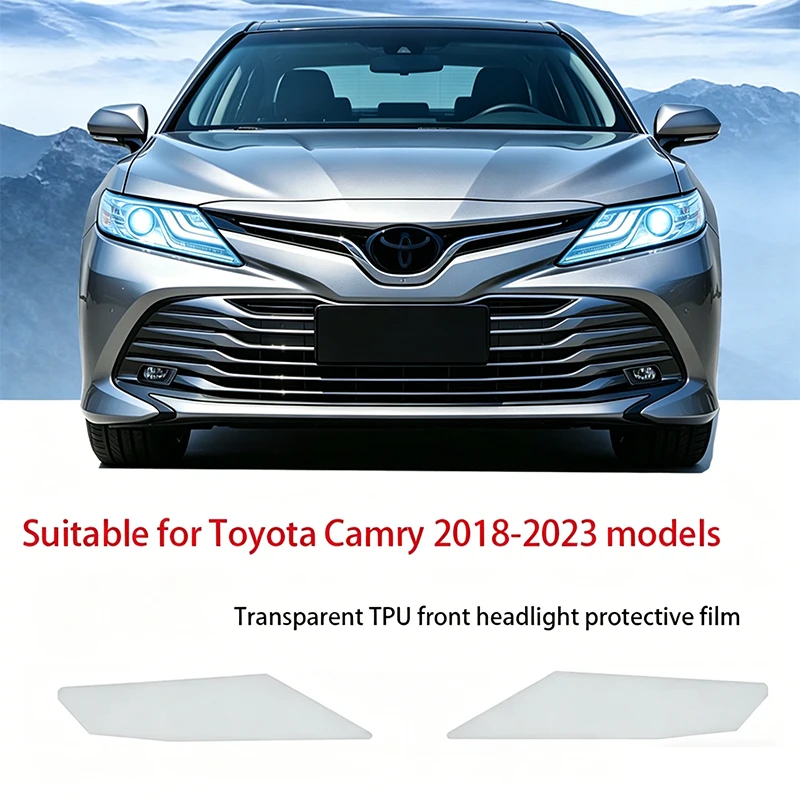 

Fit for Toyota Camry 2018-2023 TPU Transparent Anti-Scratch Headlight Protective Film Exterior Vinyl Sticker Decor Cover Trim