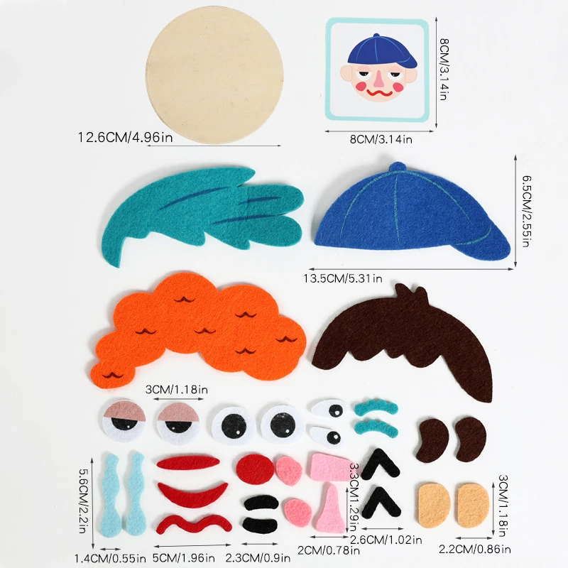 Juego de expresión Facial Montessori para niños, juguetes de cambio emocional con tarjetas de 16 Uds., juguetes educativos de aprendizaje preescolar