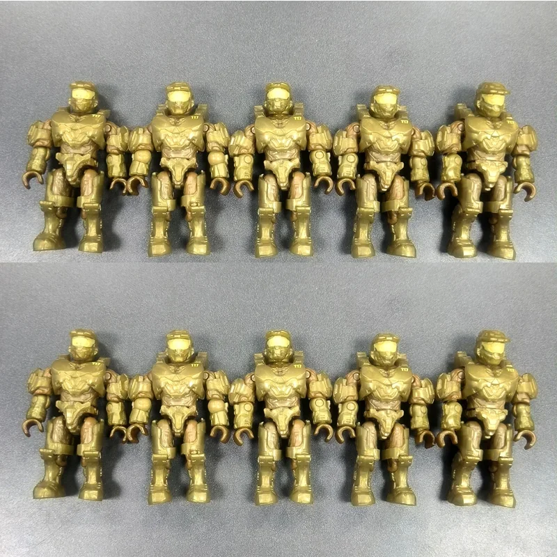 10pcs Mega Construx Soldier Bloks Spartan Master of Chief Elite Brute Hunter