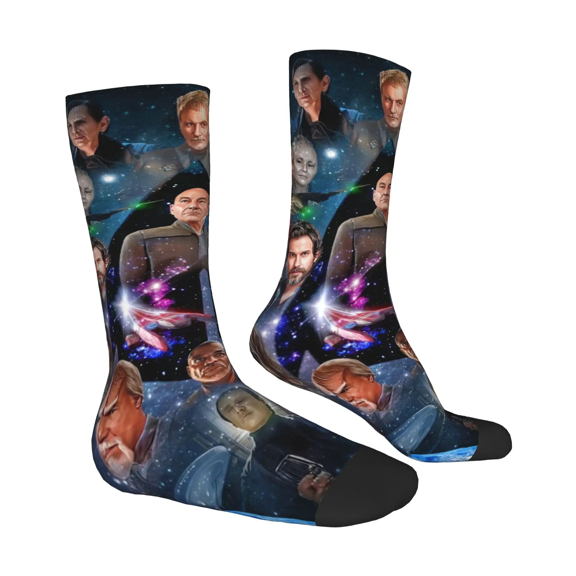Funny Star Trek Science Fiction TV Series  Socks Women Men Warm 3D Printed  Football Sports Socks
