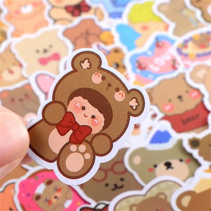 100pcs Cute Bear Animals Cartoon Graffiti Stickers DIY Phone Guitar Laptop Notebook Suitcase Cup Waterproof Sticker Kids Toy