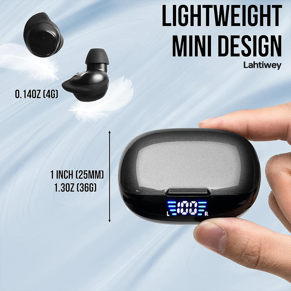 หูฟังพร้อมไมโครโฟน - หูฟังบลูทูธ 5.3 TWS True Wireless Buds กันน้ําพร้อมแบตเตอรี่ 50H และการโทรด้วยเสียงสเตอริโอแบบใส