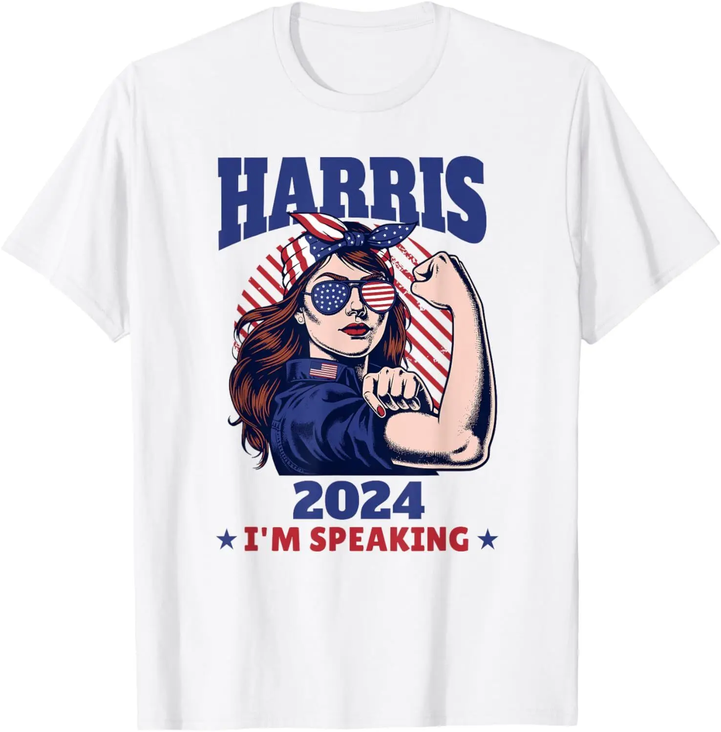 

Harris 2024 I'm Speaking Rosie Riveter Kamala Harris Walz T-Shirt