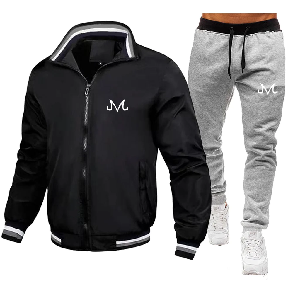 

Spring and Autumn Men's Fashion Street Stand up Collar Zipper Jacket 2026 Outdoor Leisure Pocket Zipper Men's Baseball Set