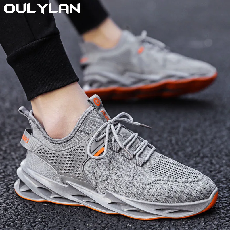 Oulylan Fashionable Men\'s Casual Shoes All-Matching Sneakers Men\'s Shoes Flying Weaving Beathable Mesh Cloth Shoes