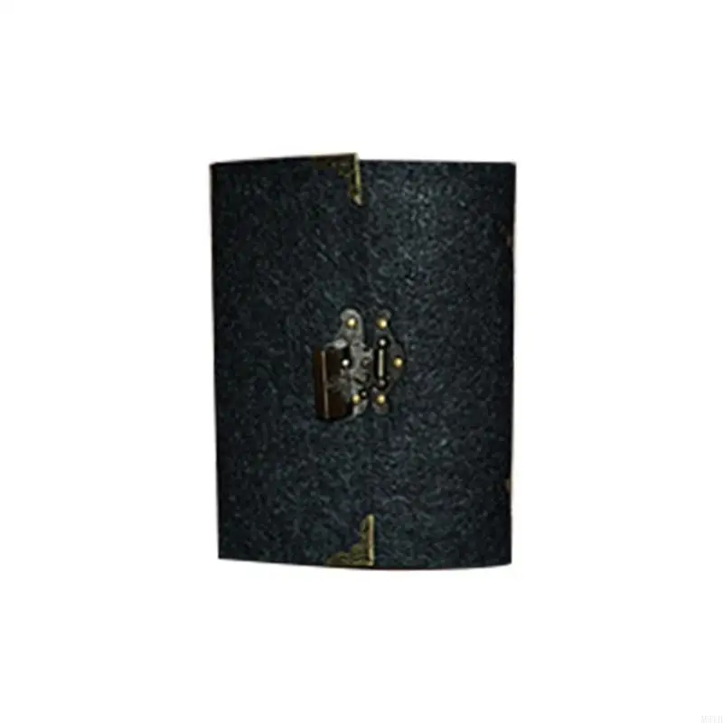 สมุดบันทึกการเดินทางย้อนยุค M5TB พร้อมล็อคสำหรับคีย์ไดอารี่ Planner วารสาร Notepad Kraft Paper Business Business