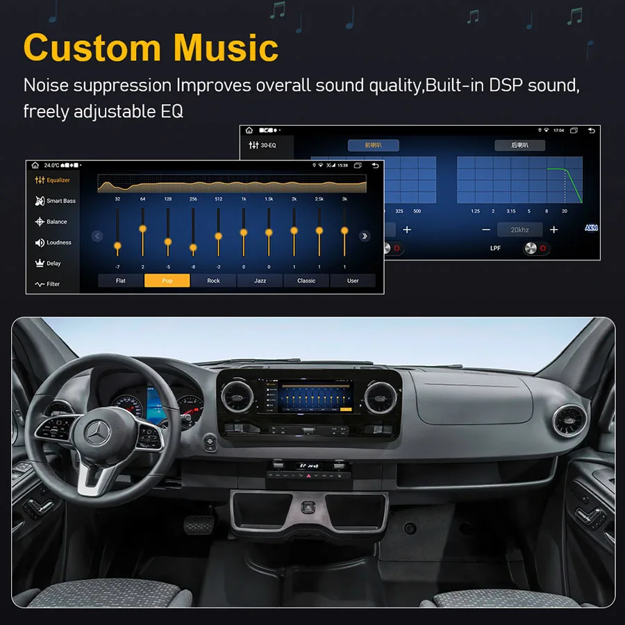 

10,25 "Android для Mercedes Benz Sprinter W906 2016-2020 стерео навигация беспроводной Carplay автомобильный GPS мультимедийный плеер авторадио