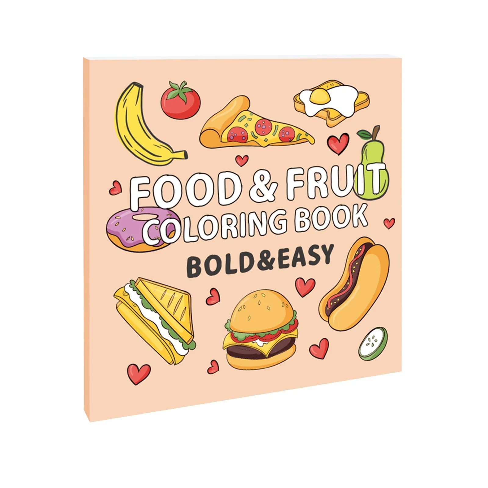 Coloring Book Coloring Book 40 Food Fruit Cartoon Doodles Children Over 4 Years Old Coloring Book