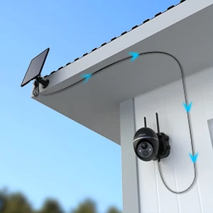 IeGeek 2K Solar Surveillance Camera Outdoor Battery, 355°/140° Pan Tilt Wireless Surveillance Camera with Colour Night Vision