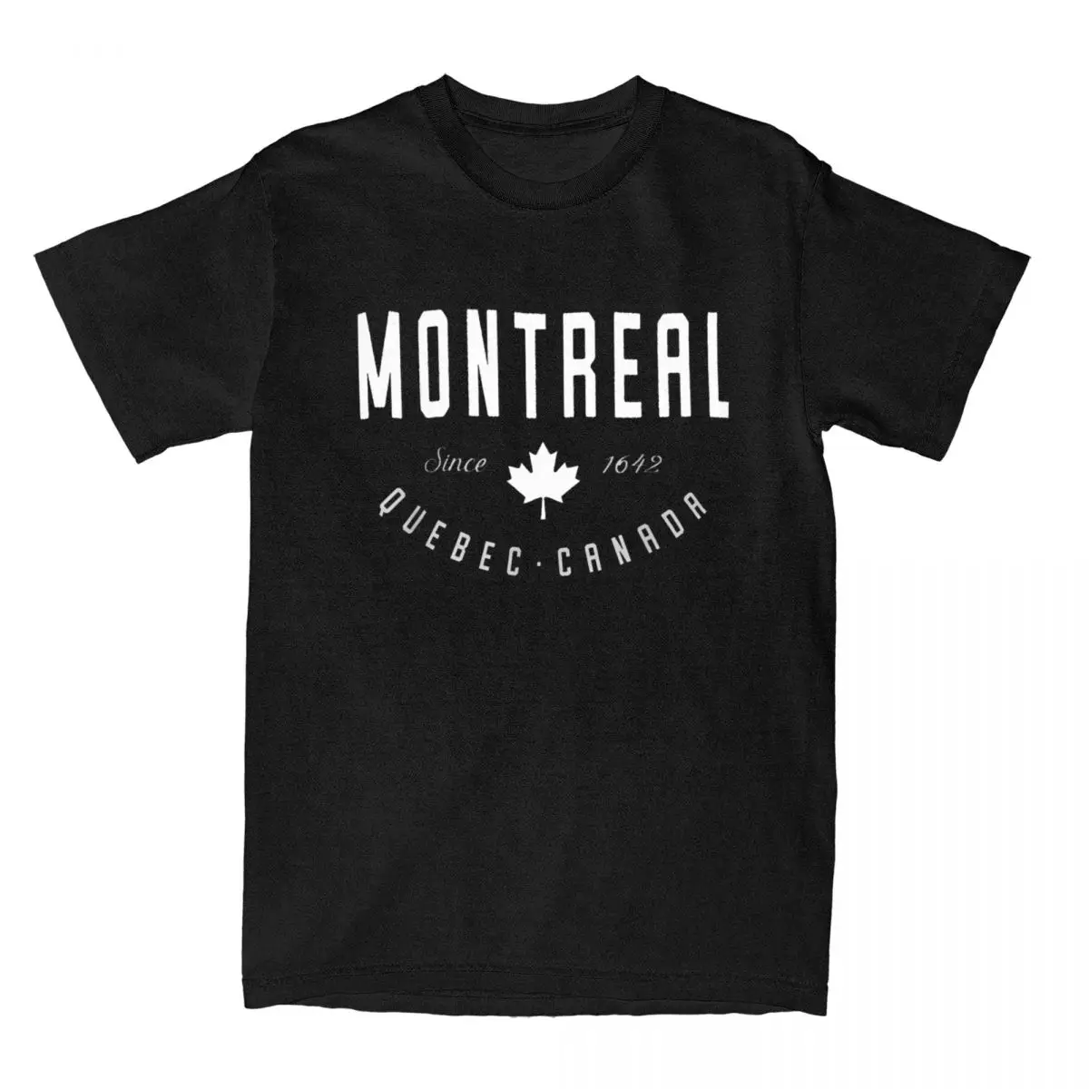 Montreal Quebec Canada Maple Leaf Canadian Gift Men T Shirt Funny Tee Shirt City Pride Souvenir T-Shirts Pure Cotton 6XL Clothes