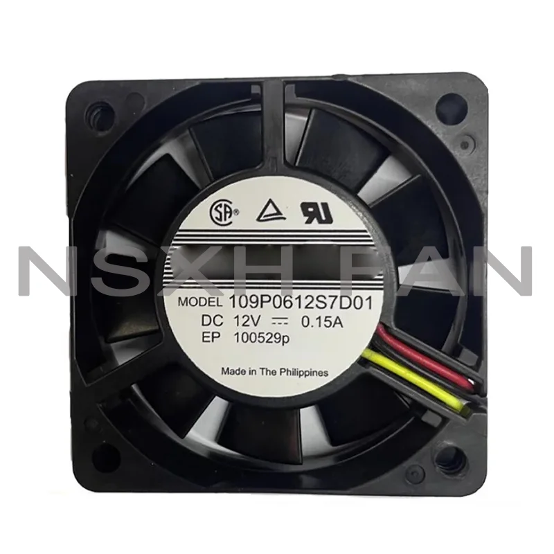 

9109P0612S7D01 12V 0.15A 60x60x15mm 3-Wire Server Cooling Fan