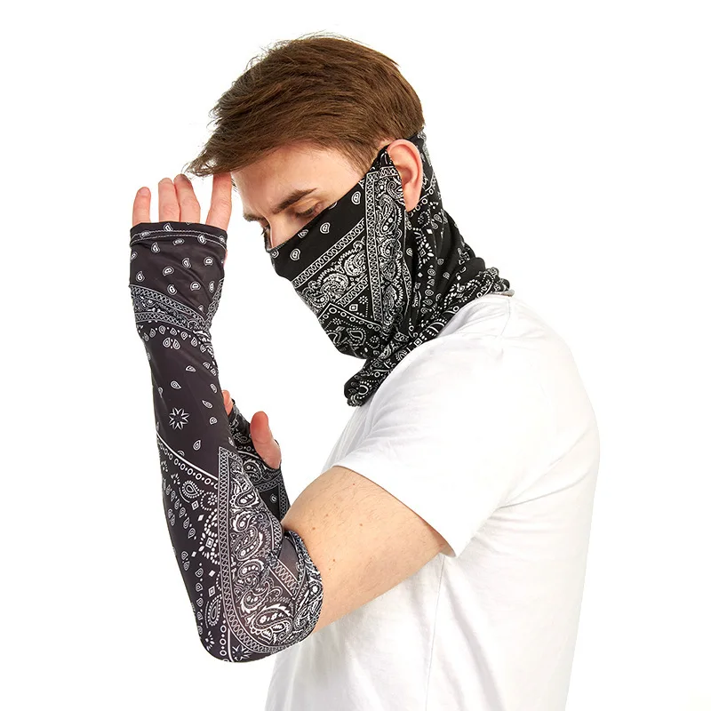 Manicotti per maschere estive B110 protezione solare protezione per il collo, sciarpa per il viso da ciclismo, foulard magico