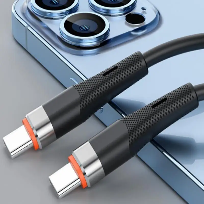 120W Fast Charging USB‑A to Type‑C Cable Soft Silicone USB‑C Charger Cord Anti‑Break Durable High‑Speed Data SyncWire 1m 1.5m 2m